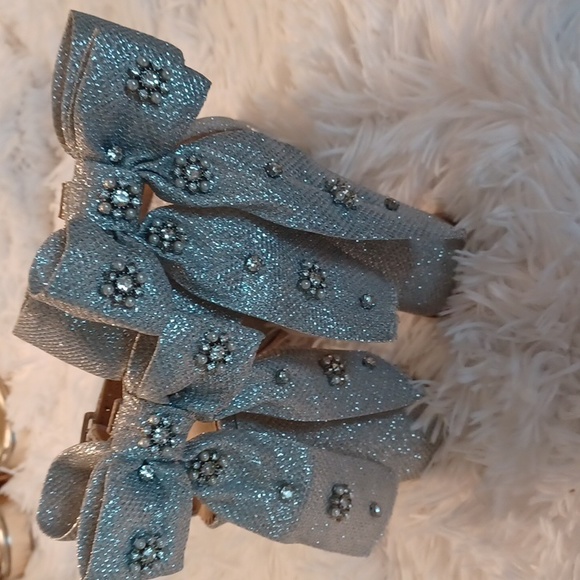 Antonio Melani Nicola bathie x Antonio Melani Lila Bow heels Silver 8M New - Picture 11 of 16